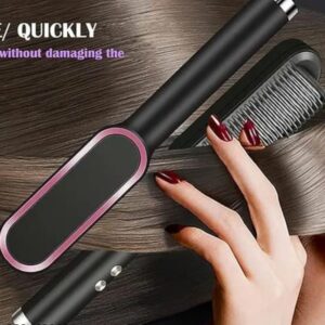 2-in-1 Hair Straightener Iron Brush